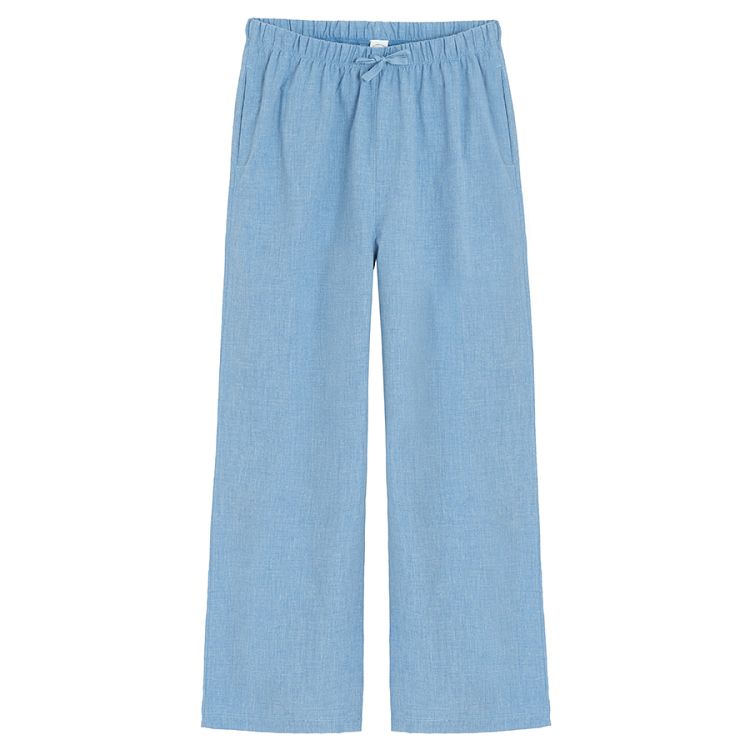 Checked and blue pyjamas pants- 2 pack