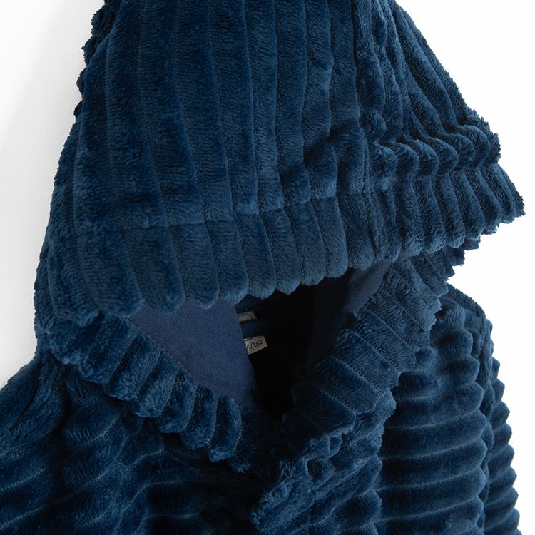 Blue hooded robe