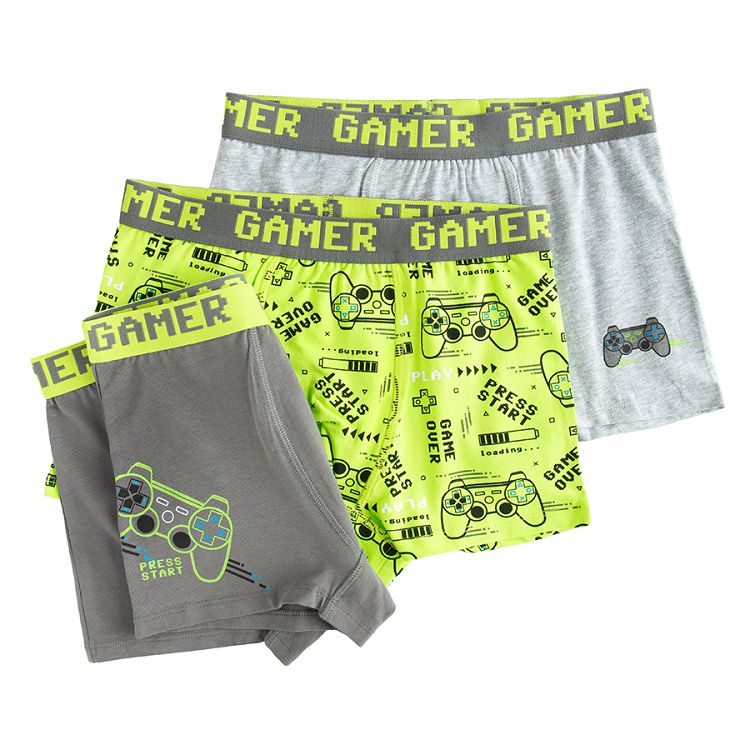 Boxer shorts with gaming print- 3 pack