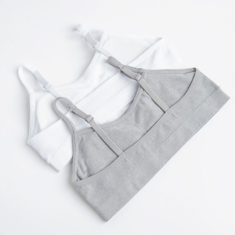 White and grey bras- 2 pack