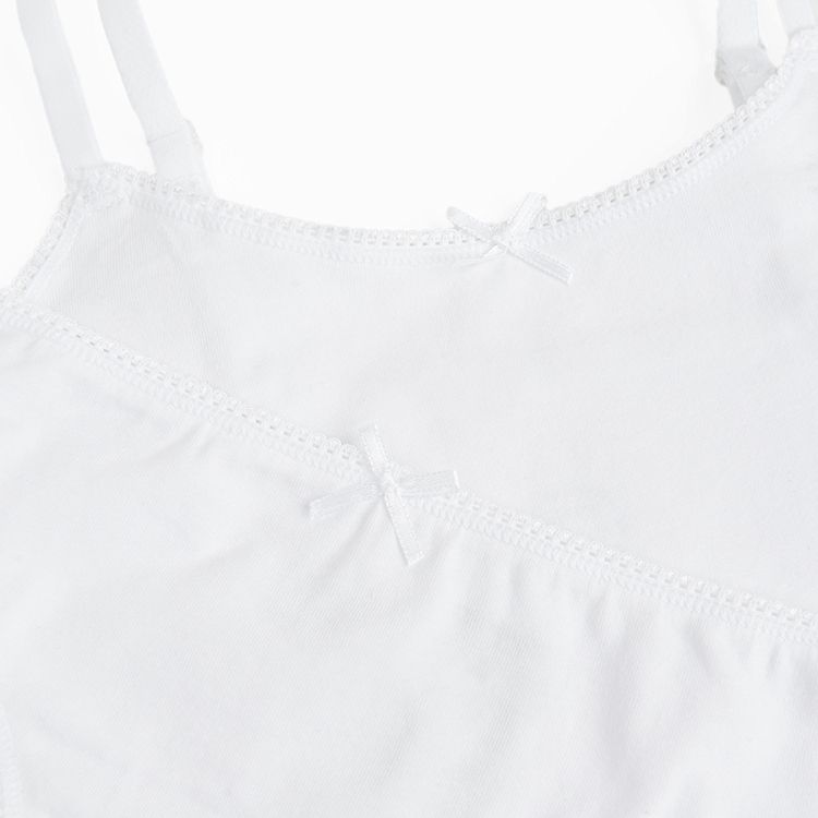 White undesrweat vest and brief- 2 pieces