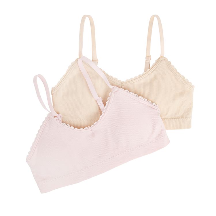 Beige and pink bras- 2 pack