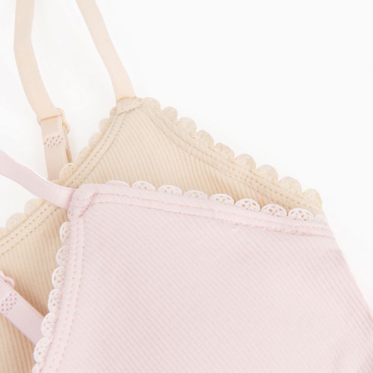 Beige and pink bras- 2 pack