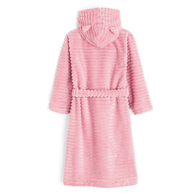 Pink hooded robe