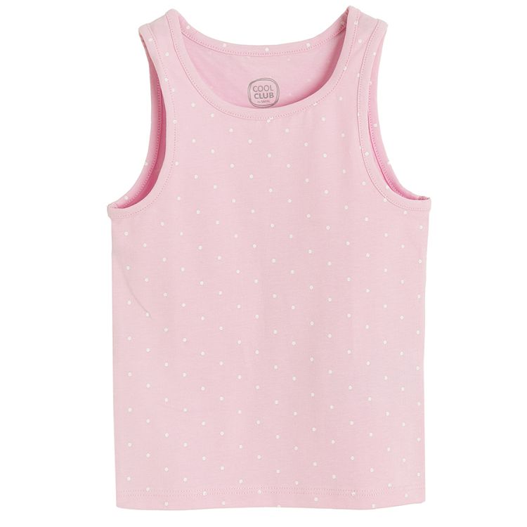 White and pink vests- 3 pack