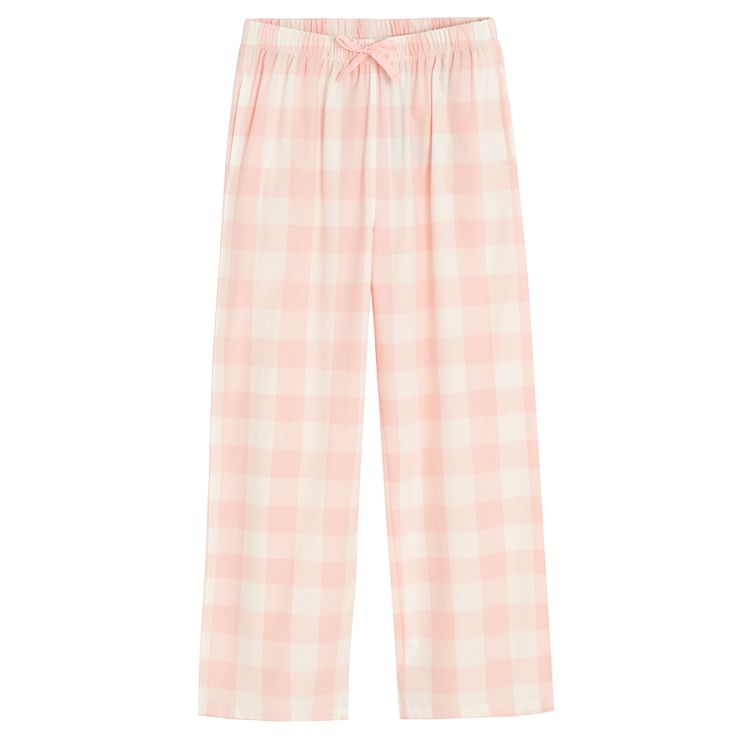 Checked and polka dot pyjamas pants- 2 pack