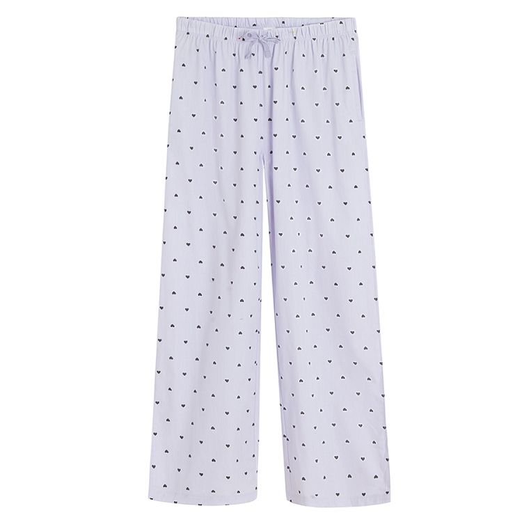 Checked and polka dot pyjamas pants- 2 pack