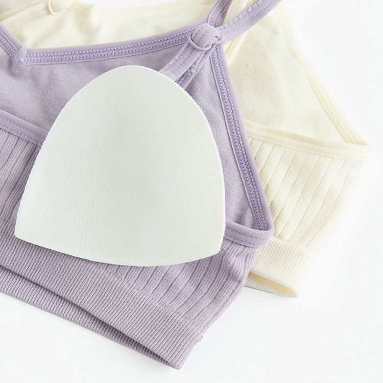 Beige and violet bras- 2 pack