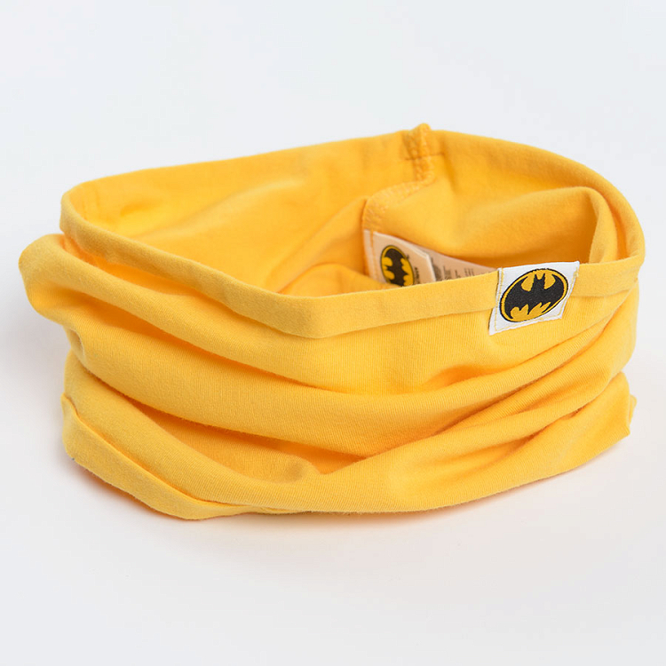 Batman yellow cap and neck warmer set