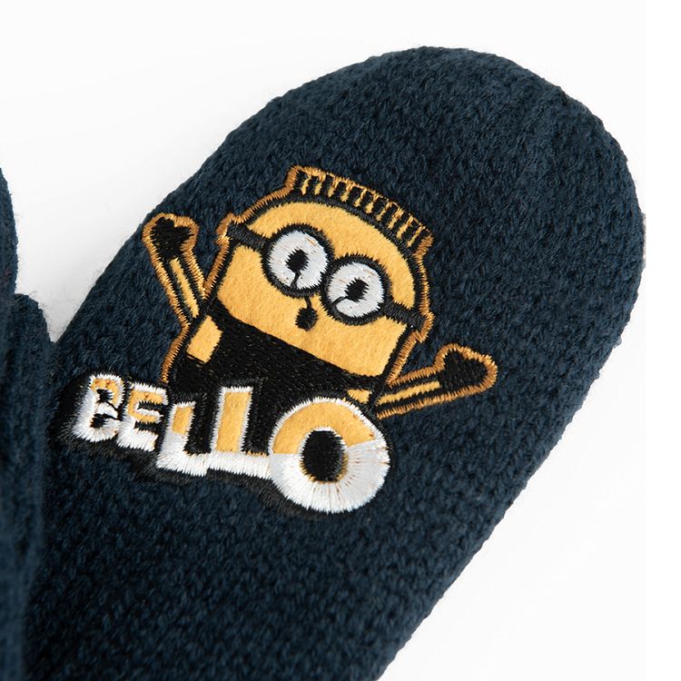 Minion blue mittens