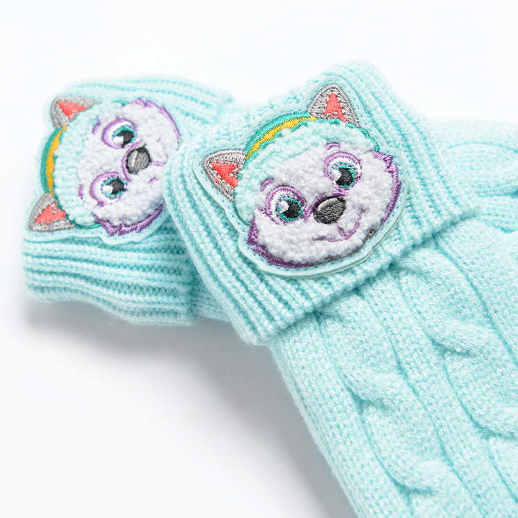 Paw Patrol turquoise gloves