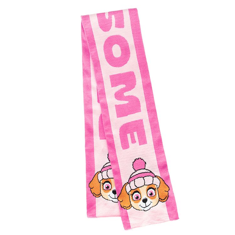 Paw Patrol pink scarf