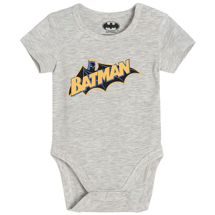 Batman grey melange short sleeve bodysuit