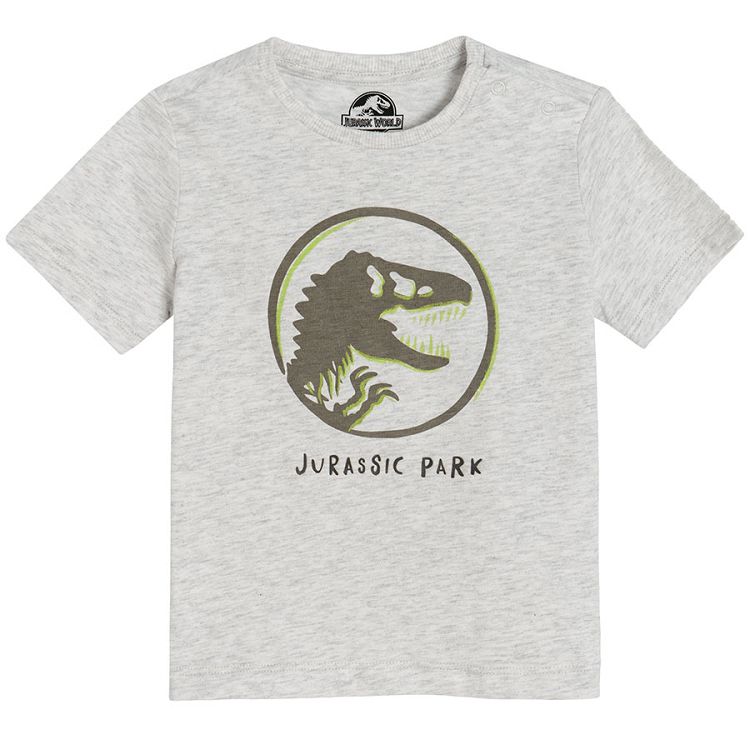 Jurassic World grey short sleeve T-shirt