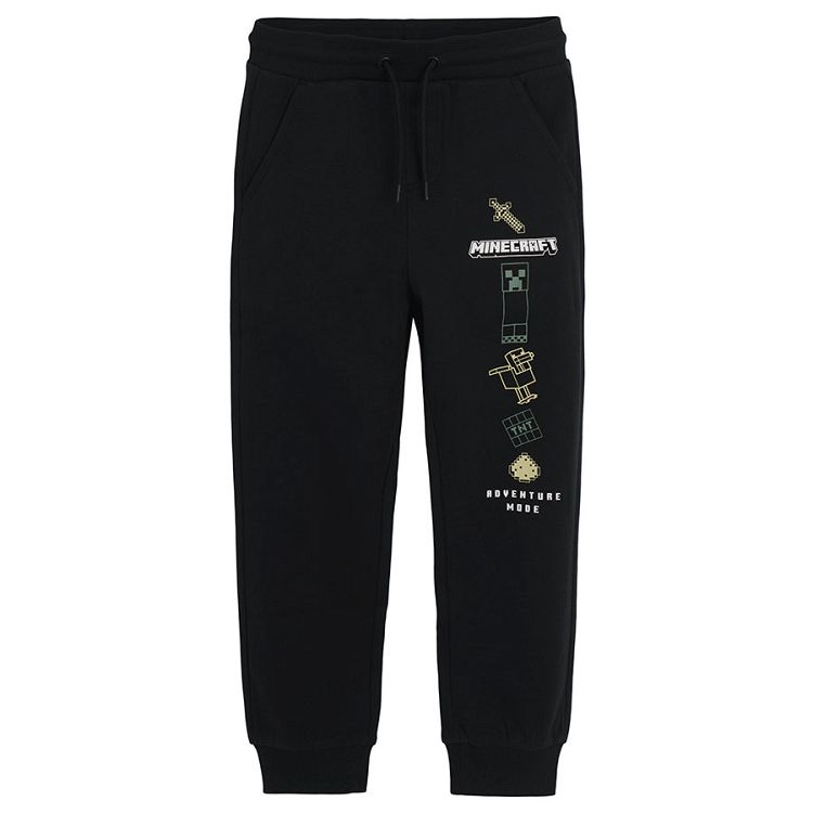 Black Minecraft jogging pants