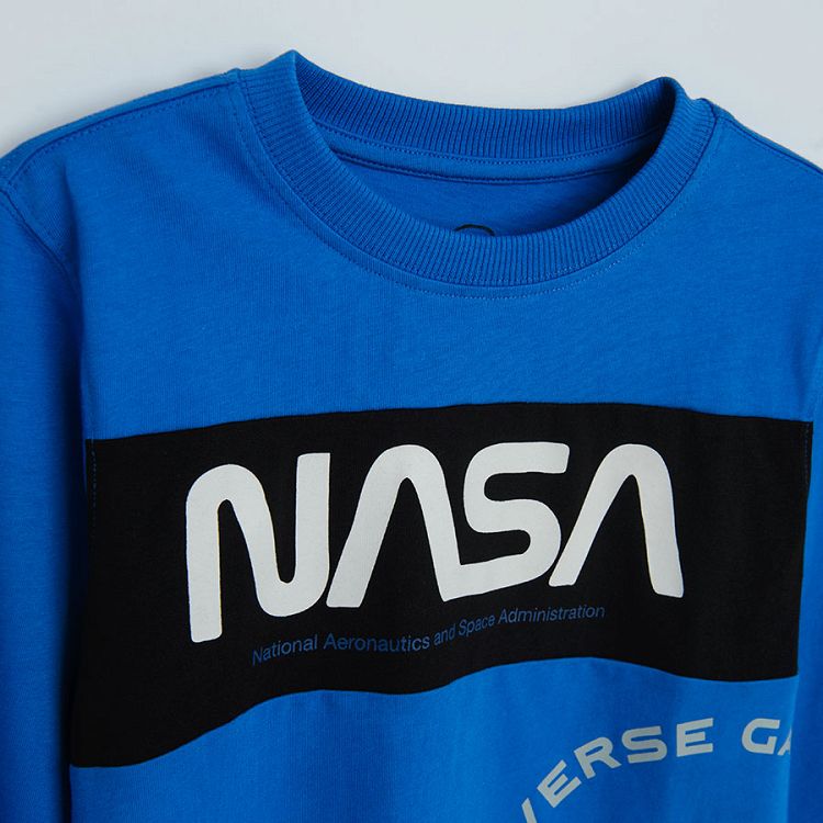 Blue sweatshirt with NASA print