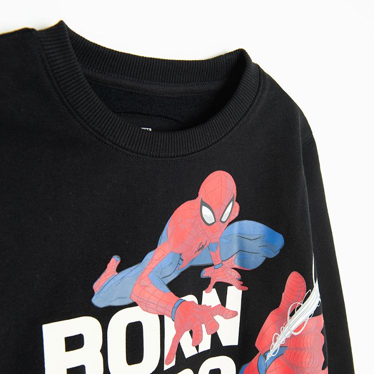 Spiderman black BORN HERO sweatshirt