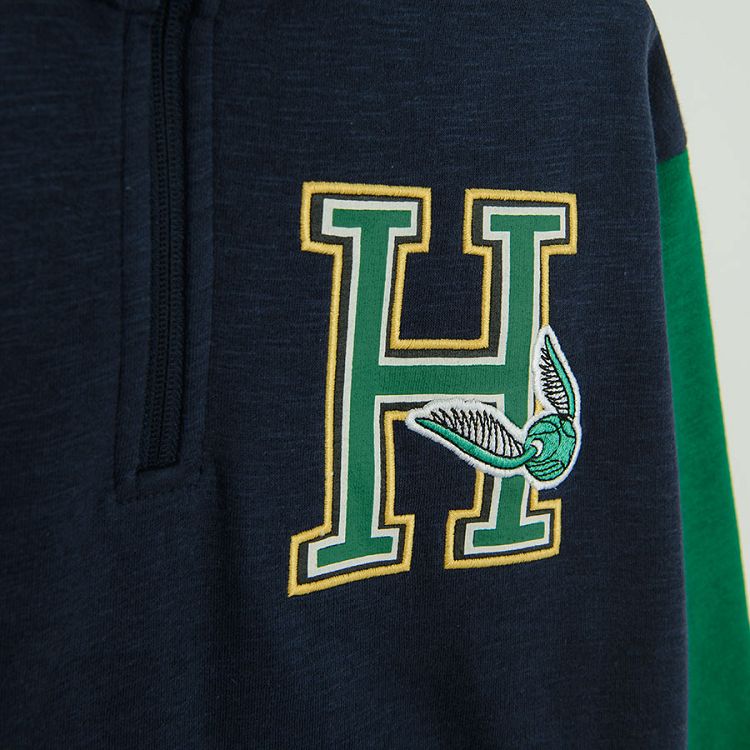 Harry Potter blue with green sleeves sweatshirt