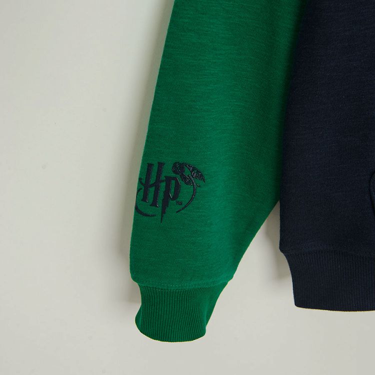 Harry Potter blue with green sleeves sweatshirt