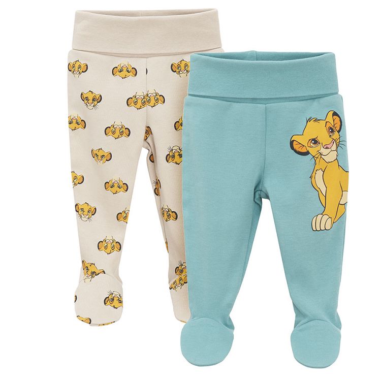 Lion King footed leggings- 2 pack