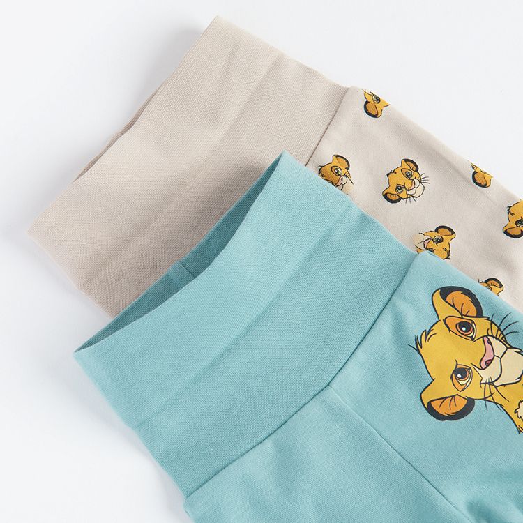 Lion King footed leggings- 2 pack