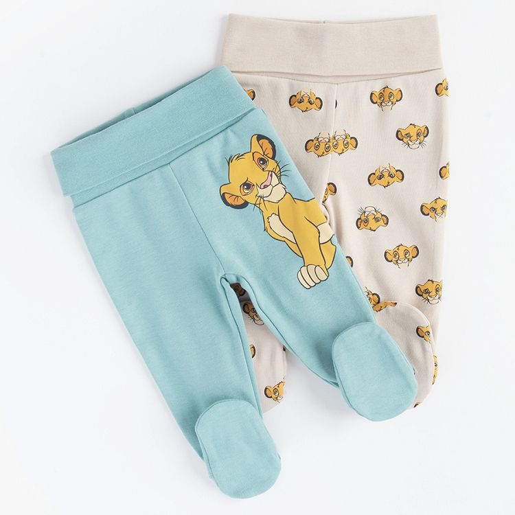 Lion King footed leggings- 2 pack