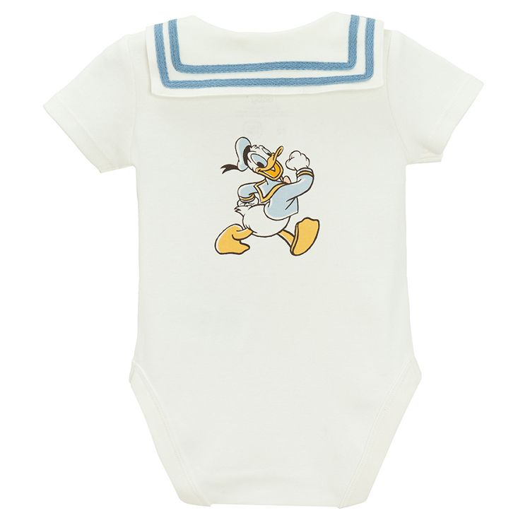 Donald Duck navy style short sleeve bodysuit and blue shorts set- 2 pieces