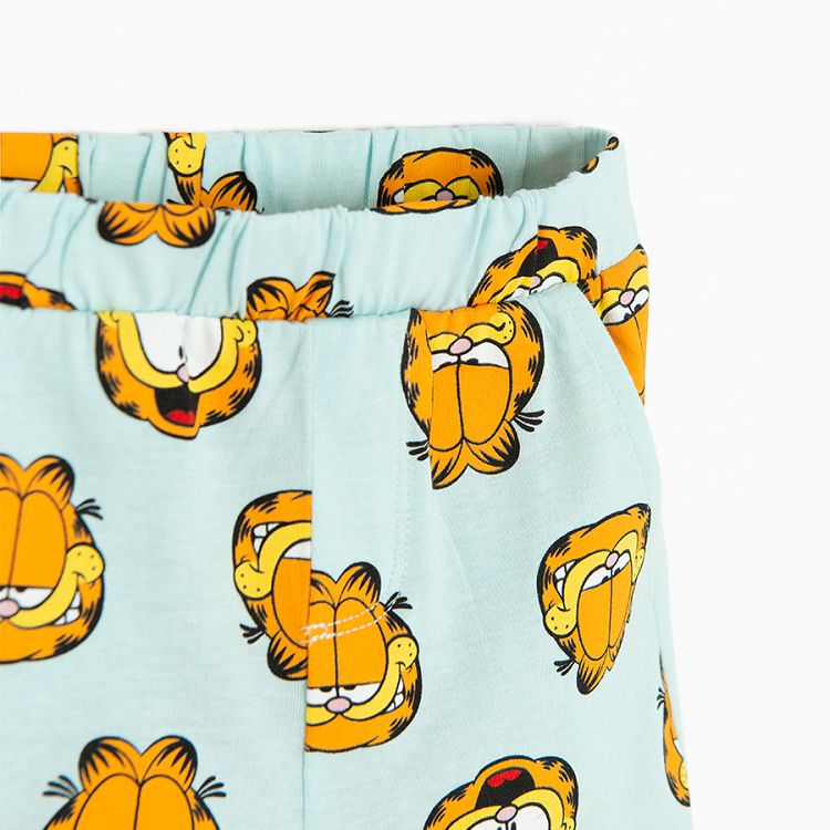 Light turquoise Garfield shorts