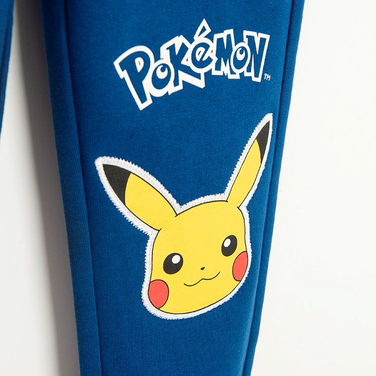 Pokemon blue sweatpants with cord