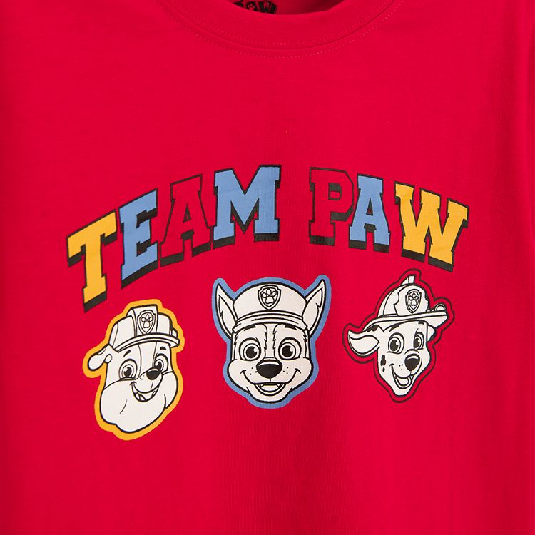 Paw Patrol red, white, yellow T-shirts - 3 pack