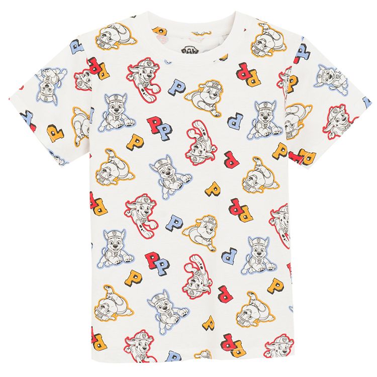 Paw Patrol red, white, yellow T-shirts - 3 pack