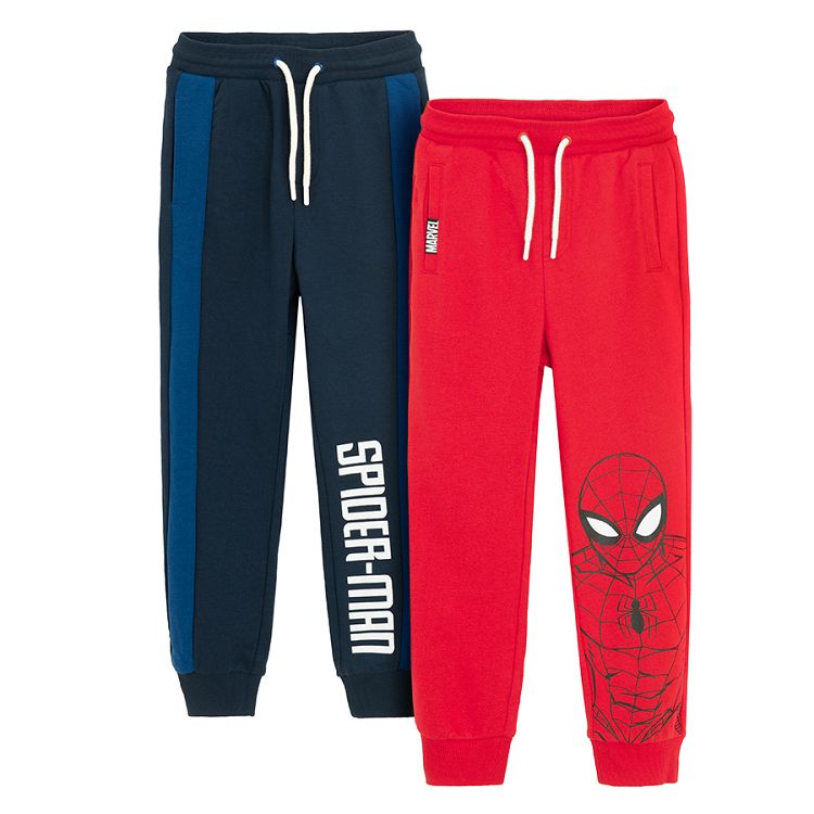 Spiderman red and blue sweatpants- 2 pack