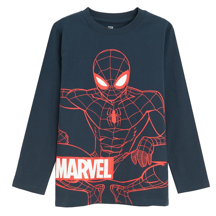 Spiderman blue and white long sleeve blouses- 2 pack