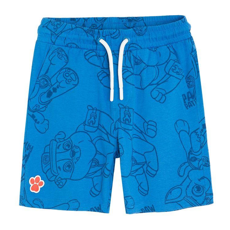 Paw Patrol blue and grey long shorts with cord- 2 pack