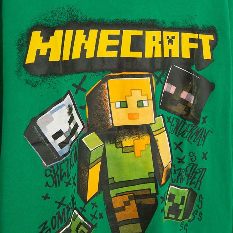 Minecraft green long sleeve blouse