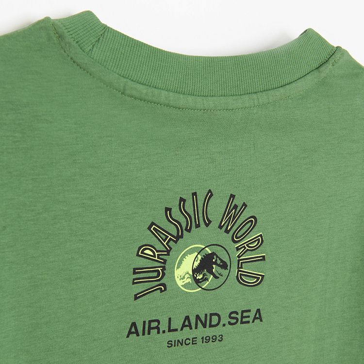 Jurassic World green T-shirt with dinosaurs print