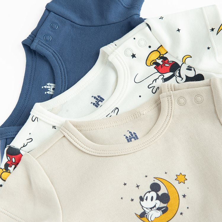 Mickey Mouse short sleeve bodysuits- 3 pack