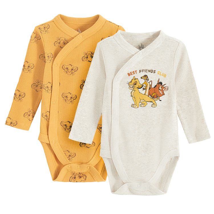 Lion King long sleeve wrap bodysuits- 2 pack