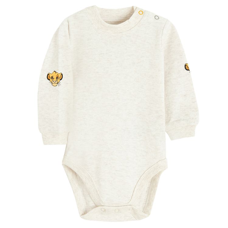 Lion King bodysuit and khaki dungaree set - 2 pieces