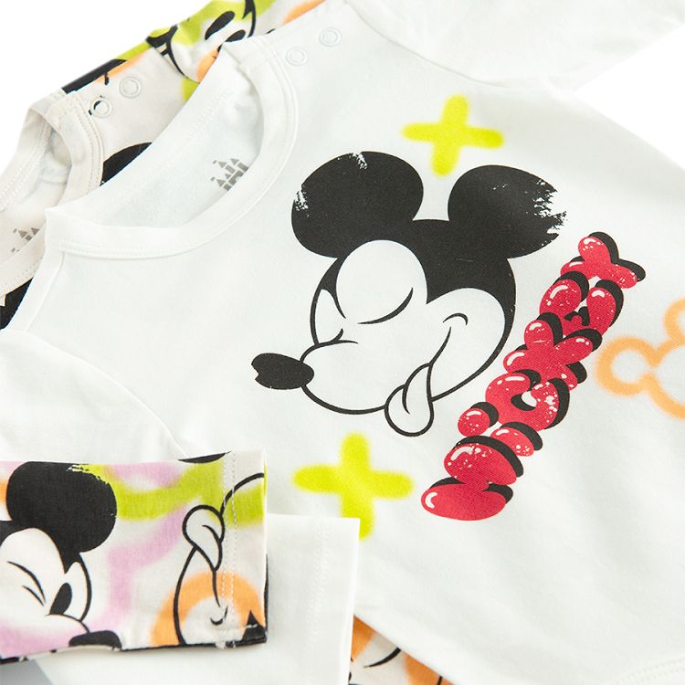 Mickey Mouse long sleeve bodysuits- 2 pack