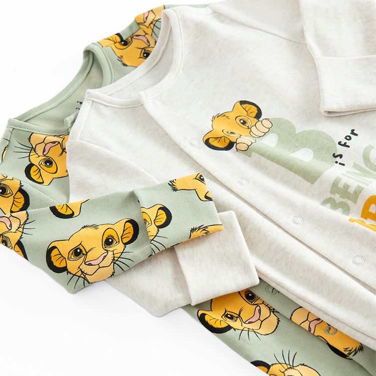 Lion King footed overalls- 2 pack