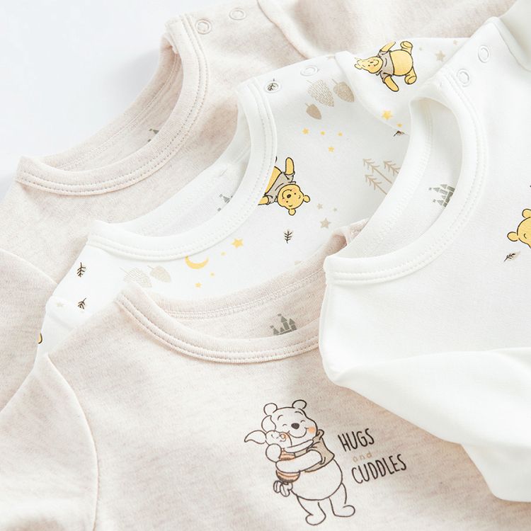 Winnie the Pooh long sleeve bodysuits- 4 pack