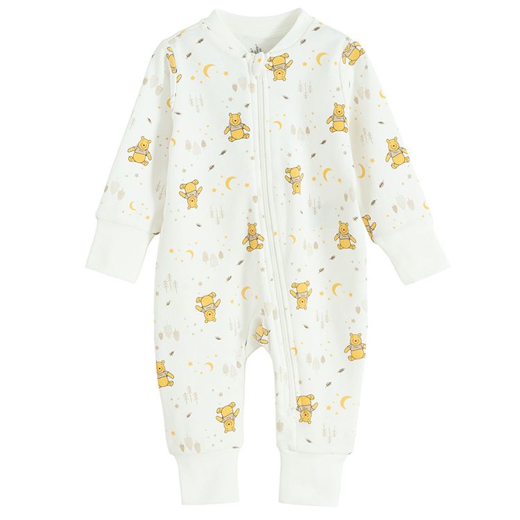 Winnie the Pooh long sleeve footless overall with side zipper- 2 pack