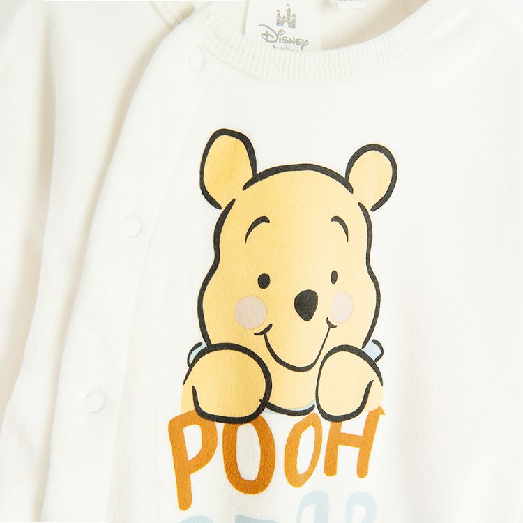 Wnnie the Pooh white wrap blouse and brown footless leggings- 2 pieces