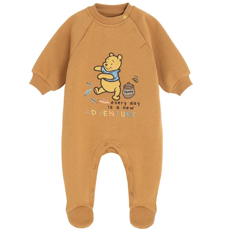 Winnie the Pooh brown footed overall