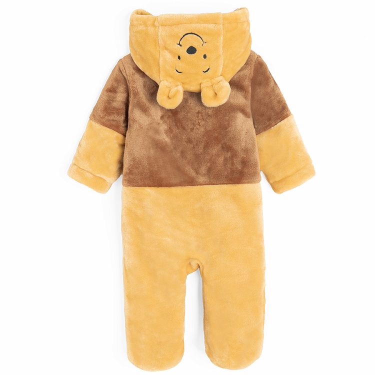 Winnie the Pooh footed and hooded overall with side zipper