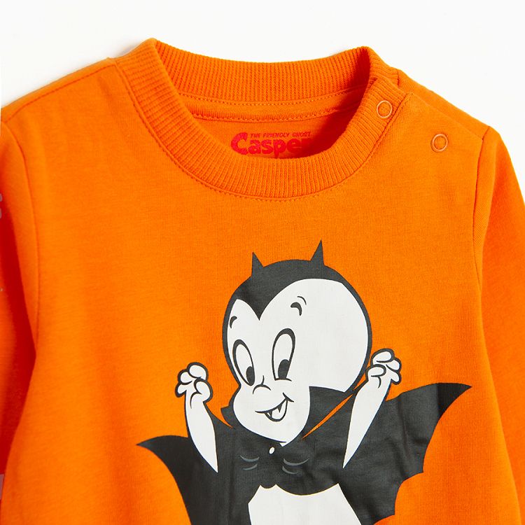 Casper Halloween orange blouse