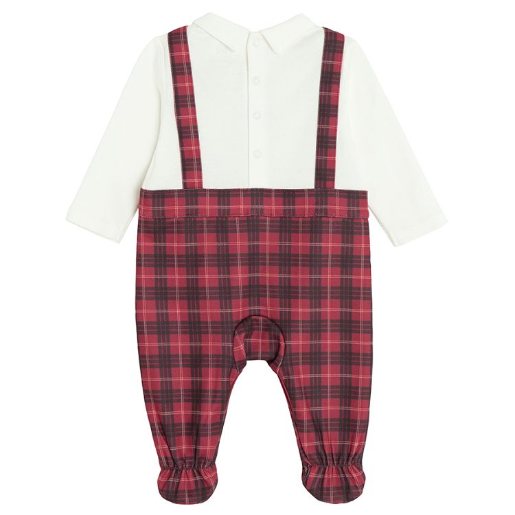 Mickeu Mouse overall with checked pattern