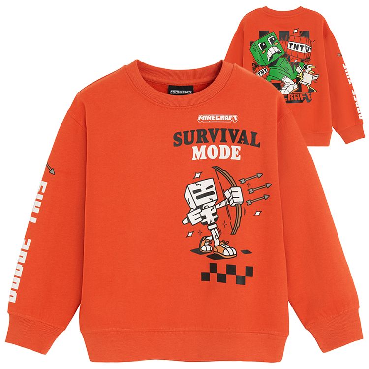 Minecraft organge sweatshirt