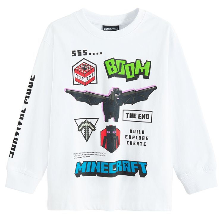 Minecraft white sweatshirt